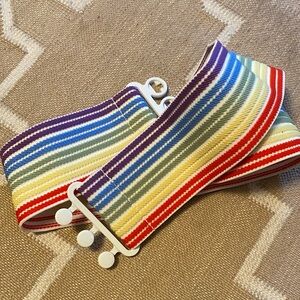 Rainbow Striped Stretchy Belt